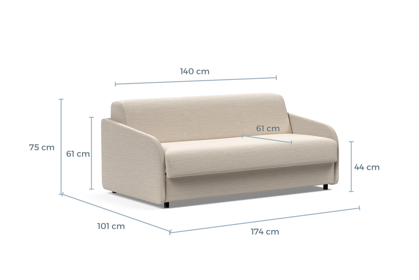 Måltegning av Eivor, 140 cm i sofaform – måltegning