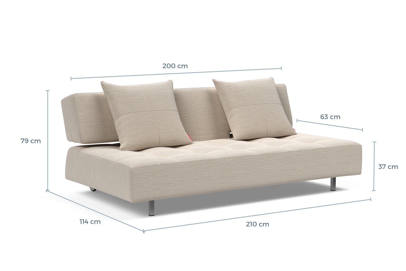 Måltegning av Long Horn i sofaform – måltegning