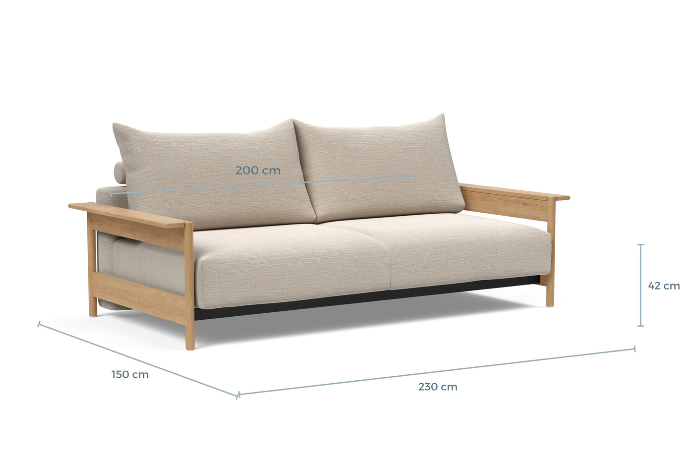 Måltegning av Malloy Wood i sofaform – måltegning