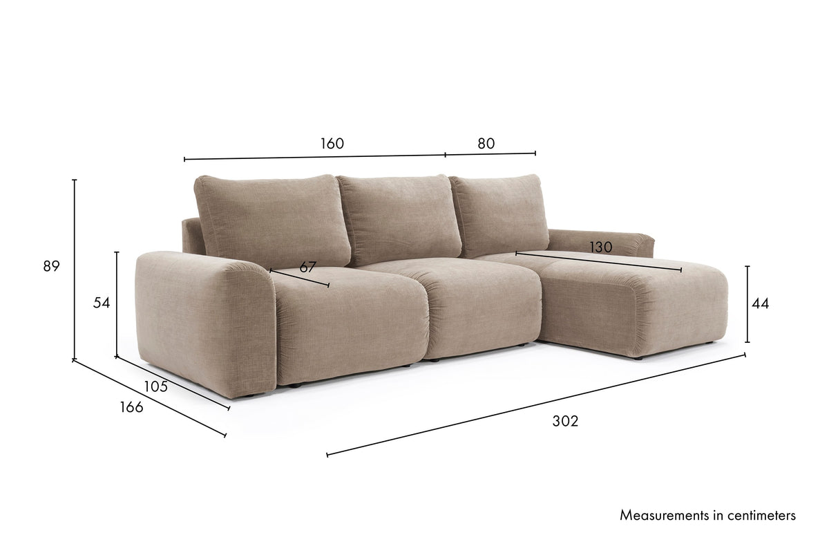 Måltegning av Norum Chunky med sjeselong i sofaform – måltegning