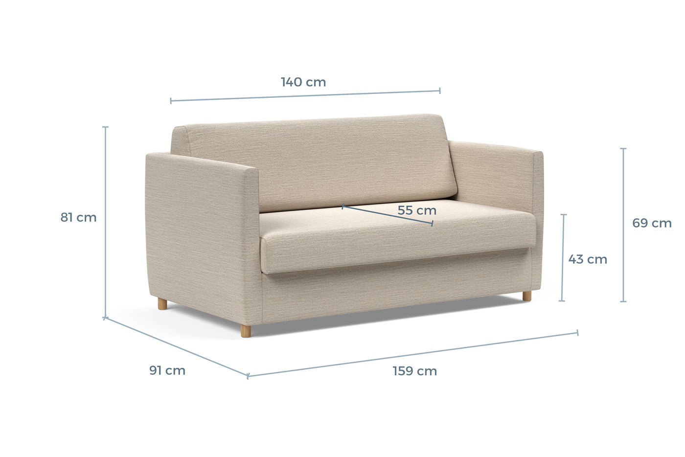 Måltegning av Olan i sofaform – måltegning