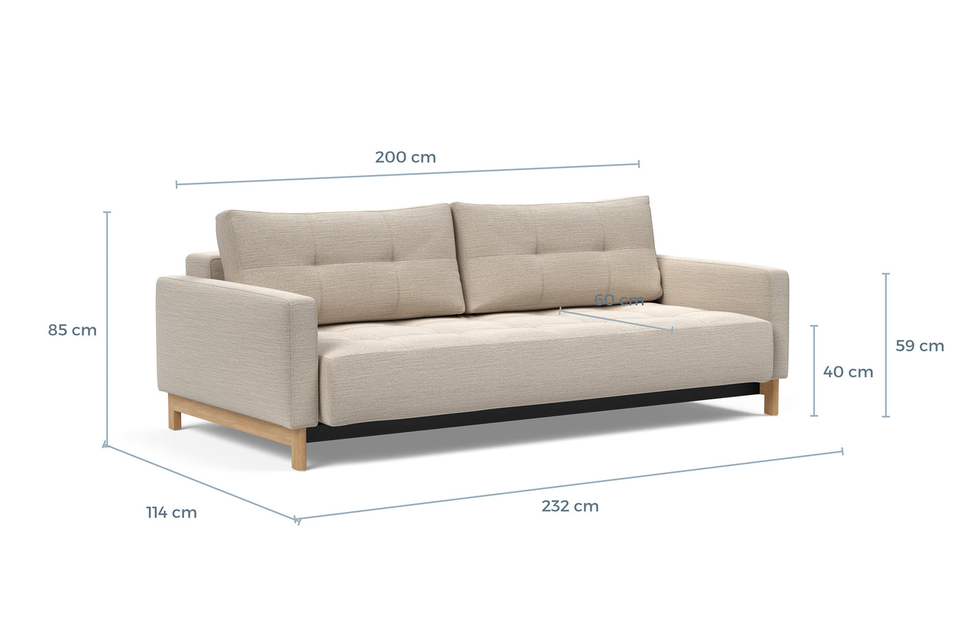 Måltegning av Pyxis i sofaform – måltegning