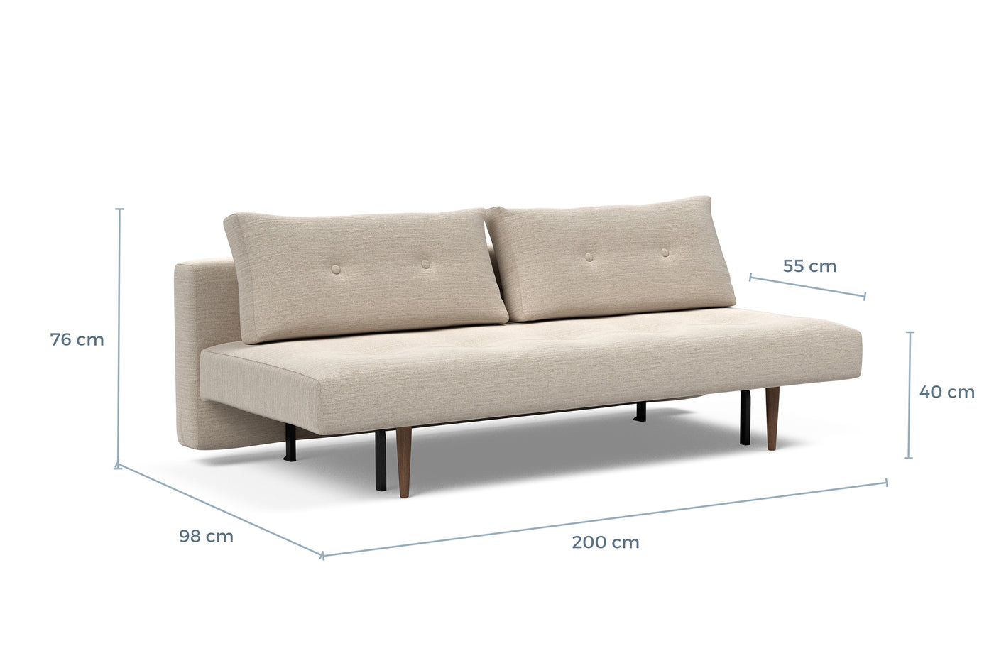 Måltegning av Recast i sofaform – måltegning