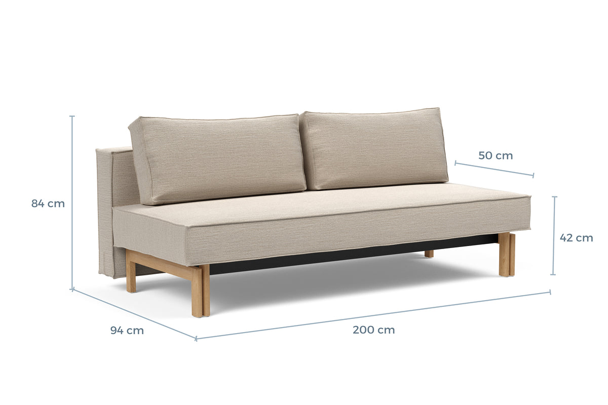 Måltegning av Sly Wood i sofaform – måltegning