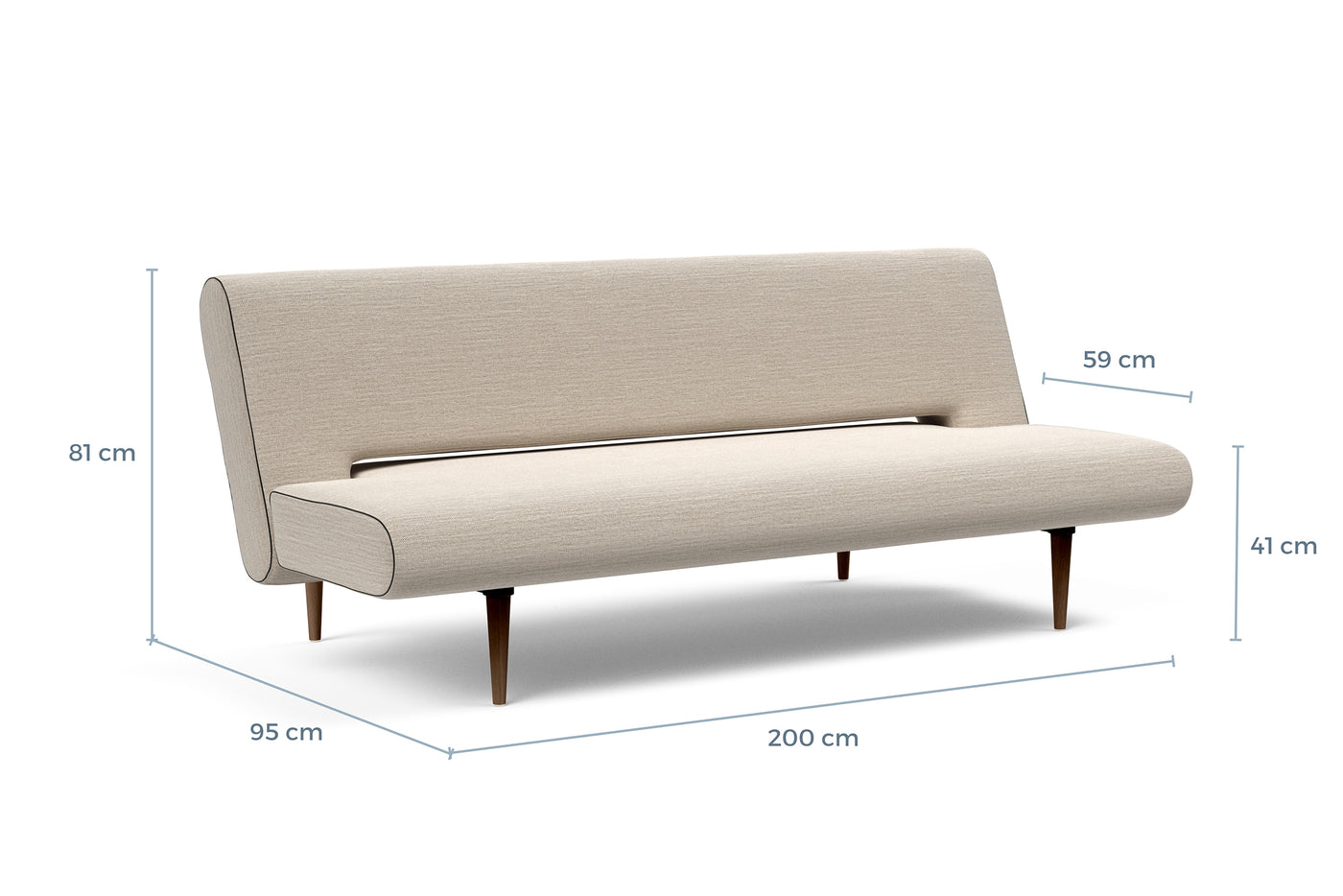 Måltegning av Unfurl i sofaform – måltegning