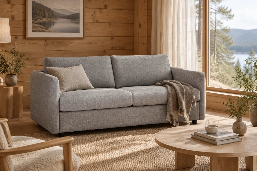 Hovden mysofabed scandic i nordisk hyttelounge