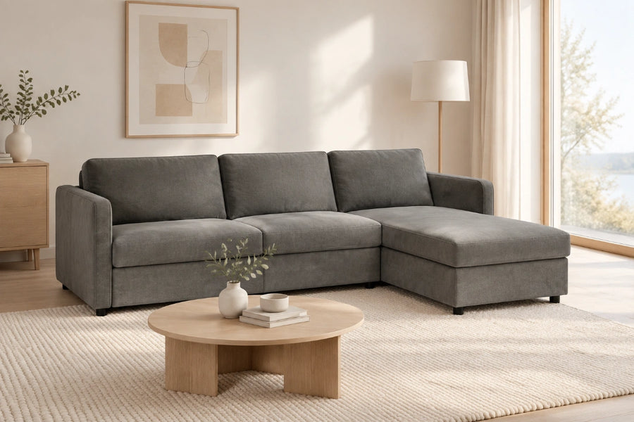 Sovesofa mySOFABED Scandic med sjeselong 140