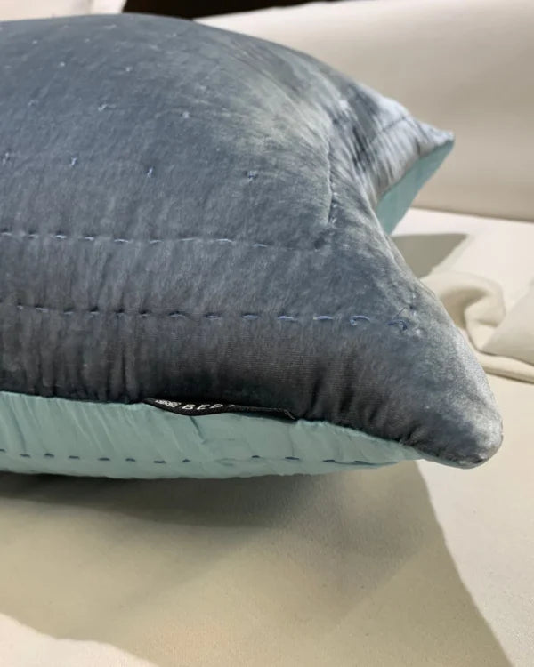 Silkevelour hotellputetrekk Turquoise 70×100 cm Bedtime.no.