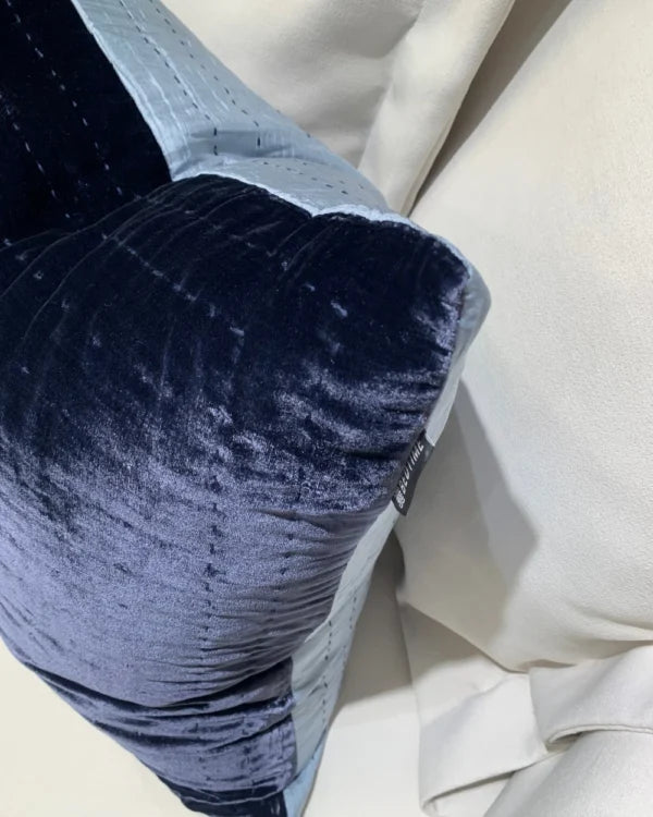 Silkevelour putetrekk Oxford Blue 60×60 cm