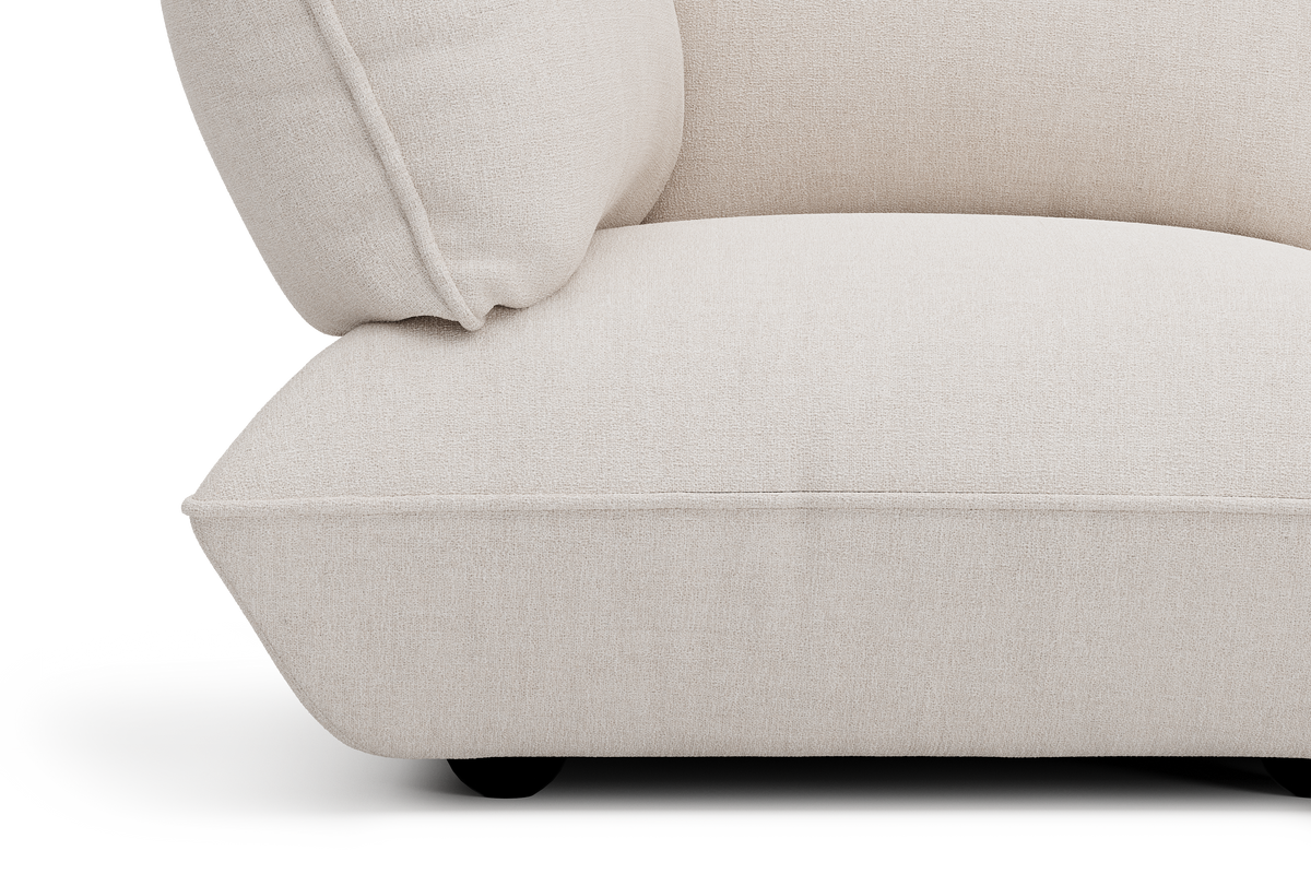 Fatboy Sumo Corner Sofa Bouclé Creme – tekstildetalj