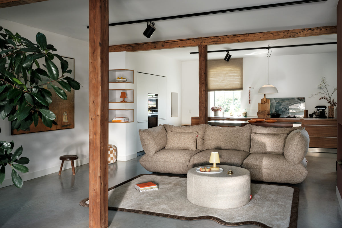 Fatboy Sumo Corner Sofa Bouclé Brown – miljøbilde