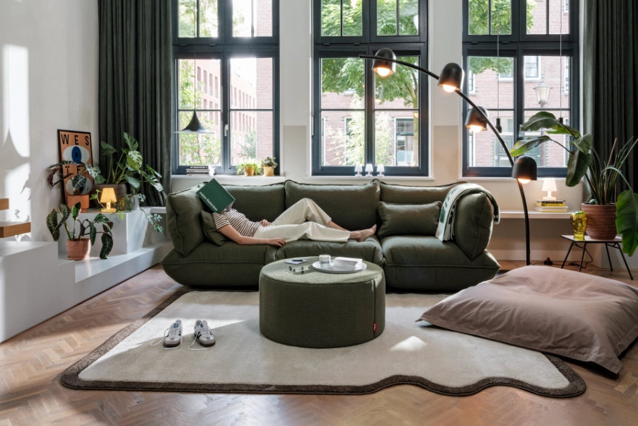 Fatboy Sumo i boucle leaf green – miljøbilde 2