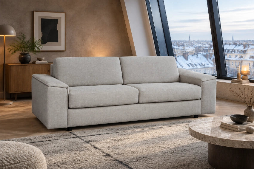 Hovden Victory Storage sovesofa i nordisk toppleilighet – miljøbilde