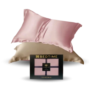 Silke sengesett Bedtime Collection dus rosa og champagne beige