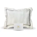 Hvitt jacquard eukalyptus putetrekk Bedtime Collection