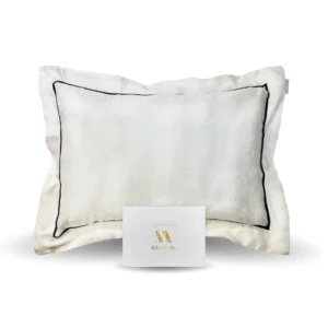 Hvitt jacquard eukalyptus putetrekk Bedtime Collection