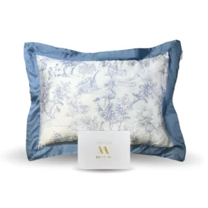 Toile de jouy blått hvitt bambus putetrekk Bedtime Collection