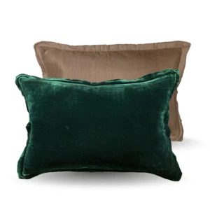 Bedtime Collection silke velour putetrekk 40x60cm Ivy Green