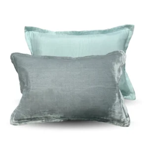 Bedtime Collection silkevelour putetrekk 40x60cm turquoise turkis fløyel