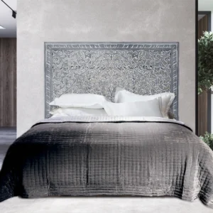 BedtimeCollection Silkevelour Sengeteppe Soft Grey Grå - M2