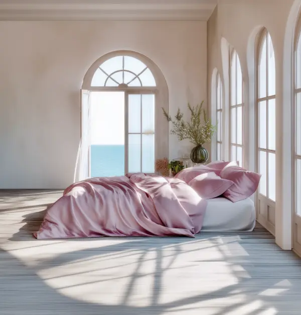 Dus rosa silke sengesett sengetøy Bedtime Collection