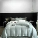 Eukalyptus sengetøy Salvie Grønn Jacquard Bedtime Collection
