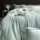 Eukalyptus sengetøy Salvie Grønn Jacquard Bedtime Collection