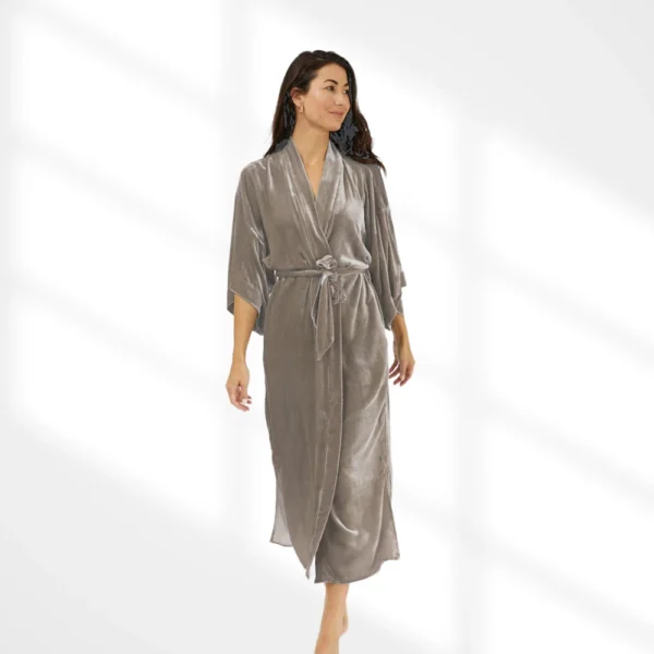 Kimono Silkevelour Bedtime Collection taupe - beige