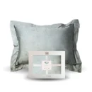 Salvie grønt jacquard eukalyptus putetrekk frilagt Bedtime Collection5