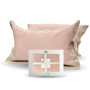 Bambus sengesett duo rosa og beige Bedtime Collection