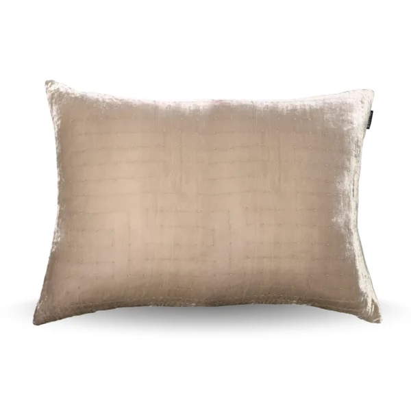 Silkevelour Hotellputetrekk 70x100 cm Taupe Beige Bedtime Collection