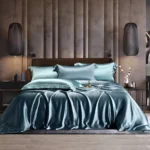 Silke-senegsett- sengetøy oppredd seng duo-turkis-Bed-Time-Collection
