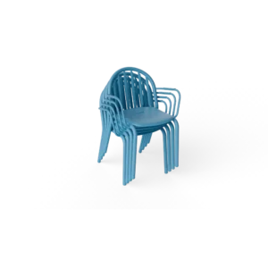 Fatboy Fred's armchair set wave blue (4 pcs)