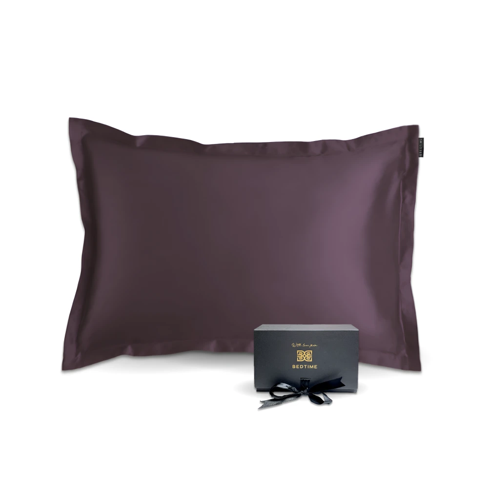 Bedtime Collection silke putevar mørk aubergin : lilla