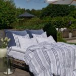 Sommer sengetøy oppreddd seng ute sengesett Bloubergstrand sengesett vintage indigo