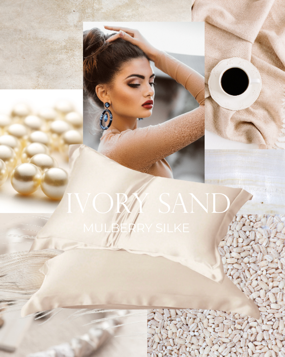 Kollage Ivory Sand silke